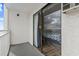 Condo balcony featuring sliding glass doors to the bedroom with ocean view at 1207 S Ocean Blvd. # 51006, Myrtle Beach, SC 29577