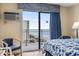 Balcony overlooking the beach, complete with seating and a view of the ocean at 1207 S Ocean Blvd. # 51006, Myrtle Beach, SC 29577