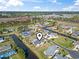 Aerial view of waterfront homes in a neighborhood on a sunny day at 1312 Ashboro Ct., Myrtle Beach, SC 29579