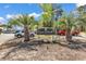 Welcome to Riverwalk! Community sign surrounded by manicured landscaping and palm trees at 1525 Lanterns Rest Rd. # 304, Myrtle Beach, SC 29579