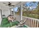 Relaxing covered patio with comfortable seating and views of the landscape at 1525 Lanterns Rest Rd. # 304, Myrtle Beach, SC 29579