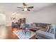 Bright and airy living room with hardwood floors, comfortable seating, and a ceiling fan at 189 Ella Kinley Circle # 203, Myrtle Beach, SC 29588