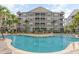 Beautiful community pool features lounge seating and easy access to the condos at 189 Ella Kinley Circle # 203, Myrtle Beach, SC 29588