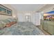 Cozy bedroom with coastal themed decor, including blue and green bedding and beach-themed artwork at 2507 S Ocean Blvd. # 802, North Myrtle Beach, SC 29582