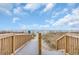 View of the beach from the boardwalk featuring clear skies and ocean views at 2507 S Ocean Blvd. # 802, North Myrtle Beach, SC 29582
