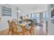 Dining area with seating for six and ocean views at 2507 S Ocean Blvd. # 802, North Myrtle Beach, SC 29582
