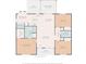 Home floor plan featuring three bedrooms, two bathrooms, living room, dining area, and kitchen at 2827 Allen Dew Rd., Conway, SC 29527