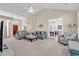 Light and airy living room with vaulted ceilings and an open floor plan at 3148 Bayhaven Dr., Myrtle Beach, SC 29579