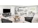 Inviting open-concept living space with a comfortable sofa, TV, and seamless flow into the kitchen at 319 Myrtle Meadows Dr # 401D, Conway, SC 29526