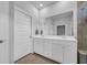 Bright bathroom features double sinks and a large mirror at 4105 Da Vinci Dr., Myrtle Beach, SC 29579