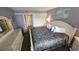 Inviting bedroom with stylish decor, and closet showcasing the ensuite bathroom at 415 Ocean Creek Dr. # 2443, Myrtle Beach, SC 29572