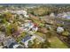 Aerial view of residences situated near a river and forest at 4387 Landing Rd., Little River, SC 29566