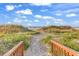 Direct beach access with wooden walkway, offering stunning ocean views at 4800 S Ocean Blvd. # 1103, North Myrtle Beach, SC 29582