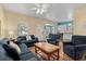 Comfortable living room with hardwood floors, ceiling fan and natural light at 6001 - 1125 S Kings Hwy., Myrtle Beach, SC 29575
