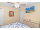 Bedroom featuring a ceiling fan, wicker furniture and ocean themed bed spread at 6001- 310 S Kings Hwy., Myrtle Beach, SC 29575