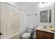 A well-maintained bathroom including a shower, toilet, vanity, and modern fixtures at 6001- L08 S Kings Hwy., Myrtle Beach, SC 29575