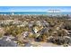 Aerial view with beach access of neighborhood homes, close proximity to the coastline and oceanfront condos at 808 Arbor Ln., North Myrtle Beach, SC 29582