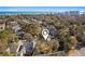 Aerial view pinpointing neighborhood homes, close proximity to the coastline and oceanfront condos at 808 Arbor Ln., North Myrtle Beach, SC 29582