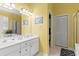 Bathroom features double vanity sinks, and closet with access to the shower at 808 Arbor Ln., North Myrtle Beach, SC 29582