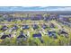 Aerial view of a beautiful residential neighborhood with well-maintained homes and lush greenery at 124 Mesa Raven Dr., Longs, SC 29568