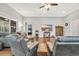 Cozy living room with fireplace, hardwood floors, and comfortable armchairs at 1478 Suncrest Dr., Myrtle Beach, SC 29577