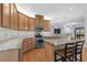 Modern kitchen with stainless steel appliances, central island, and ample cabinet space at 152 Shenandoah Dr., Murrells Inlet, SC 29576