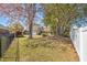 Large backyard with mature trees and greenery offering privacy at 1625 Deer Park Ln., Surfside Beach, SC 29575