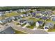 An aerial view shows neatly planned community with sidewalks and landscaping surrounding homes at 2105 Ballast Ct., Myrtle Beach, SC 29579