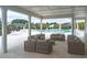 Covered poolside lounge area with seating for relaxation and enjoying community views at 2105 Ballast Ct., Myrtle Beach, SC 29579