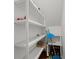 Functional storage area with multiple shelves, providing ample space for organization and household items at 2105 Ballast Ct., Myrtle Beach, SC 29579