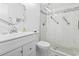 Bathroom with modern shower, vanity and toilet at 1501 S Waccamaw Dr. # 3-L, Murrells Inlet, SC 29576