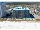 An attractive shot of the exterior of the condos and resort, and beach in Myrtle Beach, South Carolina at 1501 South Ocean Blvd. # 738, Myrtle Beach, SC 29577