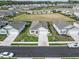 Aerial view of a home showcasing its landscaping and features within the suburban community at 1612 Cosmos Lane, Myrtle Beach, SC 29577