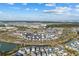 Scenic aerial view of a neighborhood with a waterfront, showing well-maintained homes and community spaces at 2790 Howard Ave. # D, Myrtle Beach, SC 29577