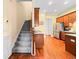 This kitchen features granite countertops, stainless steel appliances, and hardwood flooring at 2790 Howard Ave. # D, Myrtle Beach, SC 29577