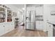 Well-designed kitchen with stainless steel refrigerator and built-in shelving at 2904 Lunar Ct., Myrtle Beach, SC 29577