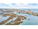 Scenic coastal landscape featuring a mix of waterways, marshland, and residential communities at 308 36Th Ave. N, North Myrtle Beach, SC 29582
