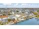 Aerial view of waterway homes with private docks and surrounding neighborhood at 308 36Th Ave. N, North Myrtle Beach, SC 29582