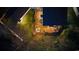 Aerial shot showing a home's expansive wooden deck and landscaped backyard at 3255 Gervais Ln., Myrtle Beach, SC 29588