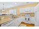 Bright kitchen with white cabinets, countertops, and stainless steel sink at 601 Hillside Dr. N # 2305, North Myrtle Beach, SC 29582