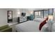 Comfortable bedroom with two beds, TV, and a view of the balcony at 7200 N Ocean Blvd. # 438, Myrtle Beach, SC 29577
