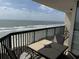 Beautiful balcony with ocean views and patio furniture at 102 N Ocean Blvd. # 903, North Myrtle Beach, SC 29582