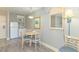 Cozy kitchenette featuring a microwave and dining area with seating at 1207 S Ocean Blvd. S # 507013, Myrtle Beach, SC 29577