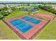 Aerial view of well-maintained community tennis courts and surroundings at 1501 Palmina Loop # B, Myrtle Beach, SC 29588