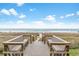 Convenient beach access with benches, leading to the sandy shore and ocean views at 1604 N Ocean Blvd. # 903, Myrtle Beach, SC 29577