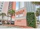 Roxanne Towers building sign at 1604 N Ocean Blvd, featuring heated pool and spa at 1604 N Ocean Blvd. # 903, Myrtle Beach, SC 29577
