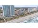 Overhead angle capturing beachfront condos, showcasing the coastline and nearby attractions at 1604 N Ocean Blvd. # 904, Myrtle Beach, SC 29577