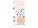 Layout of floor plan displaying the rooms, which include the kitchen, bedroom, living room, and foyer at 1604 N Ocean Blvd. # 904, Myrtle Beach, SC 29577