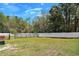 Large fenced backyard with a mix of trees and open grassy area, great for outdoor enjoyment at 1794 Graham Rd., Aynor, SC 29544