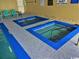 Enjoy two blue-trimmed, indoor hot tubs; perfect for relaxation and unwinding year round at 201 74Th Ave. N # 1128, Myrtle Beach, SC 29572